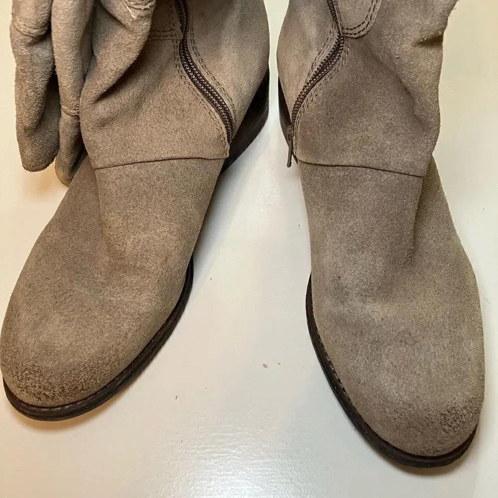 NINE WEST 7.5 Noriko Suede Over the Knee Riding Western  Boot